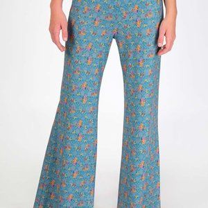 NWT Aqua Floral Palazzo Pants